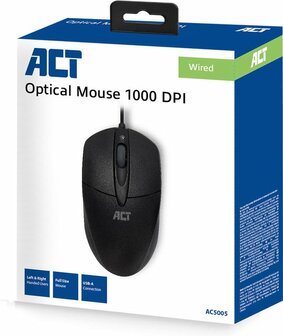 ACT AC5005 Muis bedraad Zwart