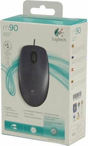 Logitech M90 Muis bedraad Zwart